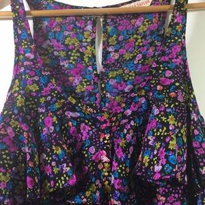Rebecca Taylor floral silk blouse size 2